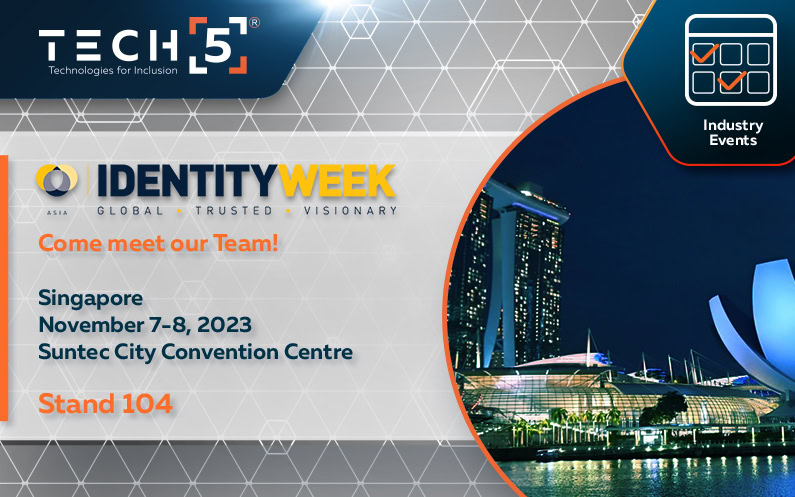 A poster for the tech5 identity week in singapore.