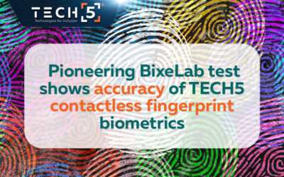 Pioneering BixeLab test shows accuracy of TECH5 contactless fingerprint biometrics