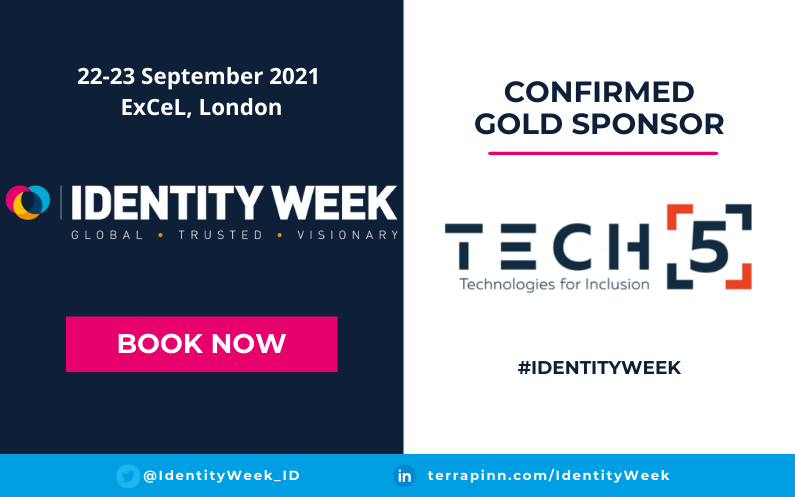 The logos for identity week and gold sponsor.